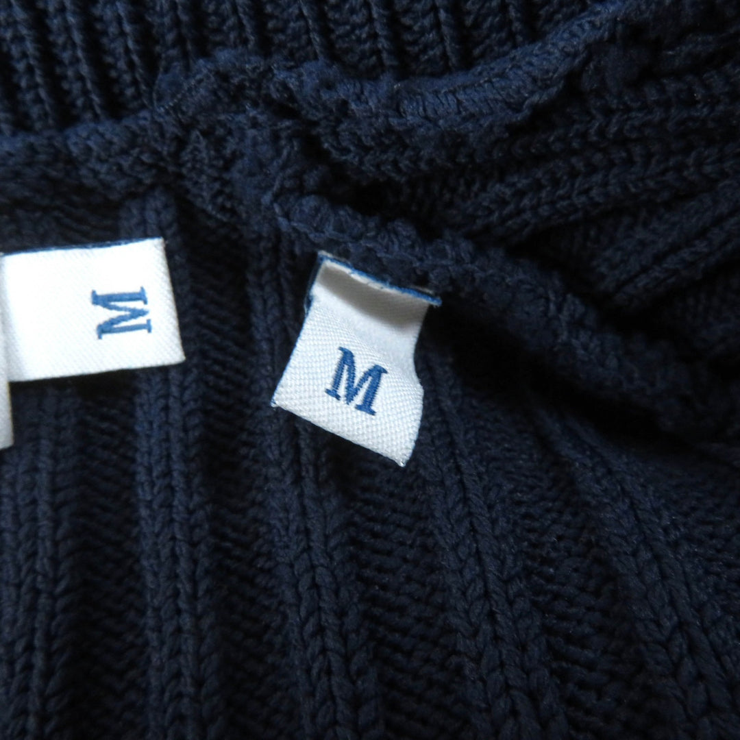 未使用品★MONCLER モンクレール TUTA クルーネック ノースリーブ リブニット ジャンプスーツ ネイビー M イタリア製 レディース
