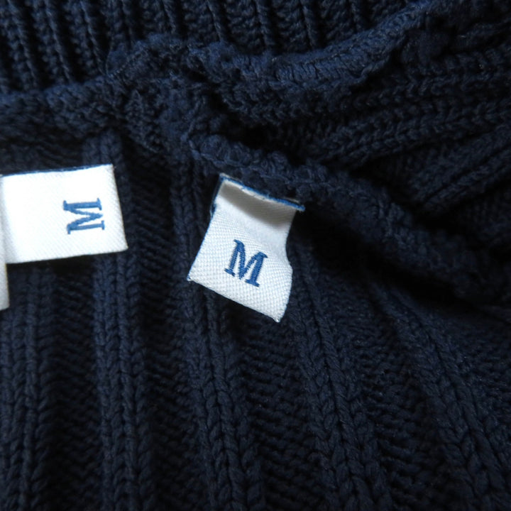 未使用品★MONCLER モンクレール TUTA クルーネック ノースリーブ リブニット ジャンプスーツ ネイビー M イタリア製 レディース