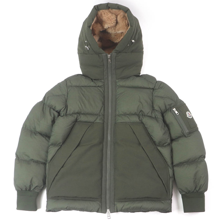 極美品□モンクレール 23AW KJERAG GIUBBOTTO フード裏ファー フロントビッグポケット ダウンジャケット カーキ 0 ブルガリア製 正規品