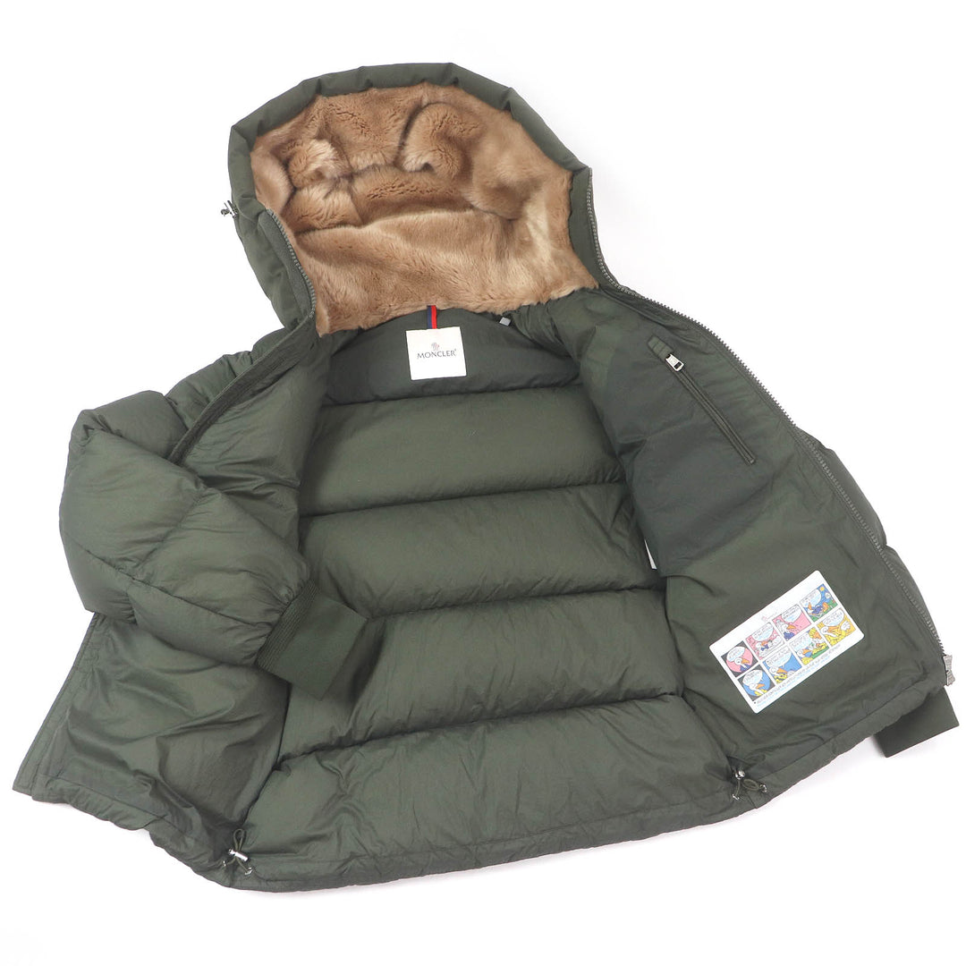 極美品□モンクレール 23AW KJERAG GIUBBOTTO フード裏ファー フロントビッグポケット ダウンジャケット カーキ 0 ブルガリア製 正規品