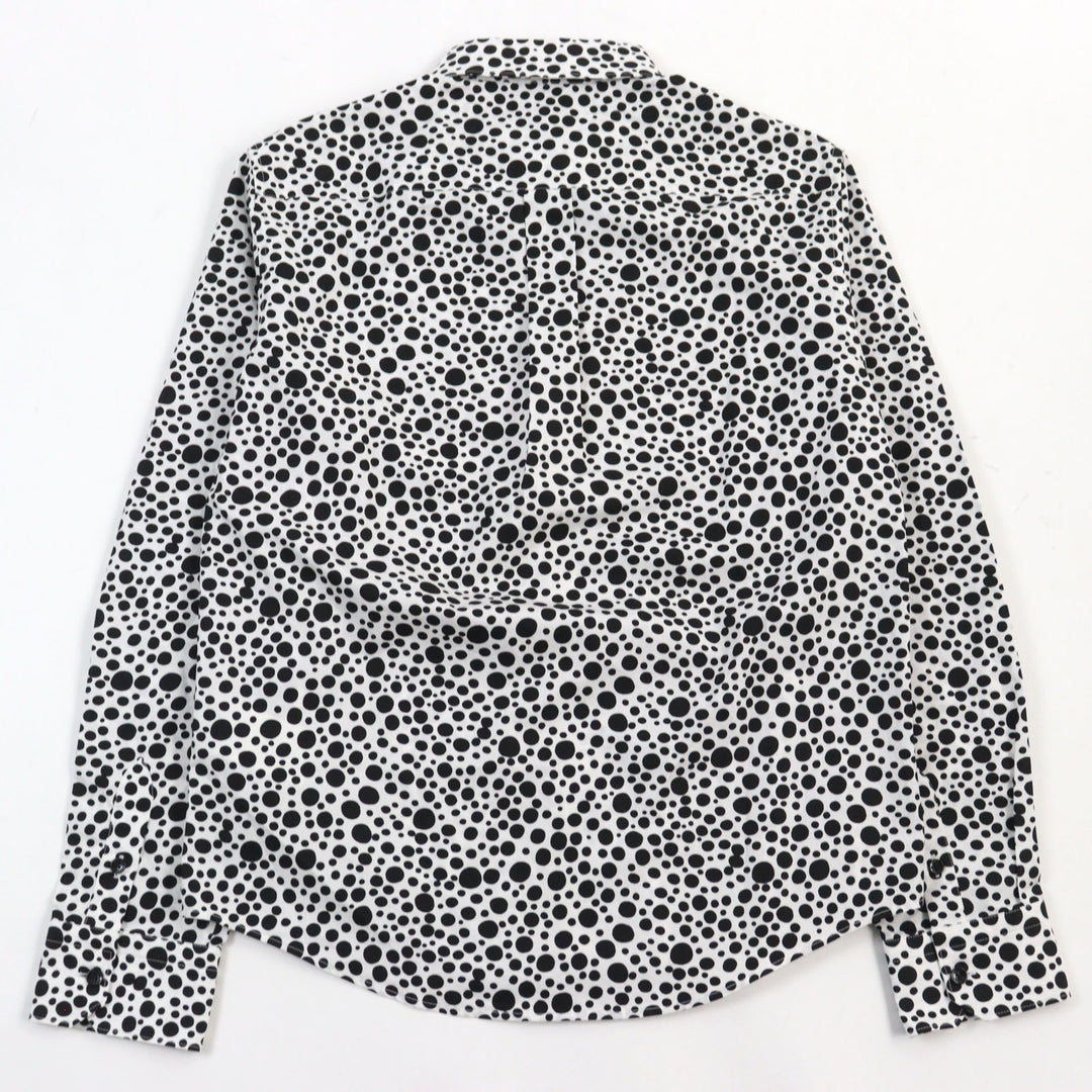 極美品○LOUIS VUITTON ルイヴィトン ヤヨイクサマ 23SS 1AB6I0 Infinity Dots Printed Zipped Shirt ロゴ刺繍 ジップジャケット S 正規
