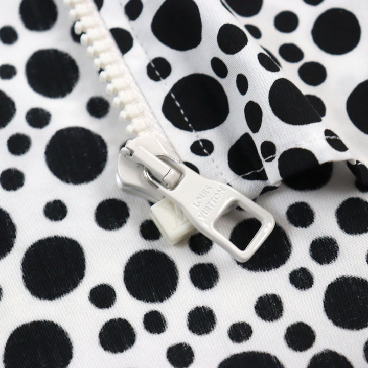 極美品○LOUIS VUITTON ルイヴィトン ヤヨイクサマ 23SS 1AB6I0 Infinity Dots Printed Zipped Shirt ロゴ刺繍 ジップジャケット S 正規