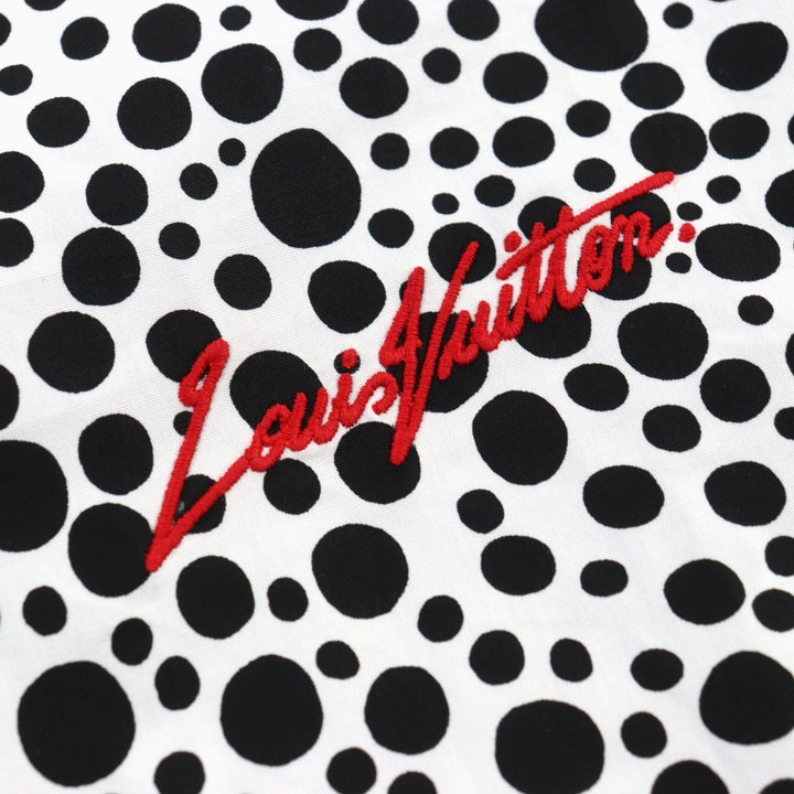 極美品○LOUIS VUITTON ルイヴィトン ヤヨイクサマ 23SS 1AB6I0 Infinity Dots Printed Zipped Shirt ロゴ刺繍 ジップジャケット S 正規