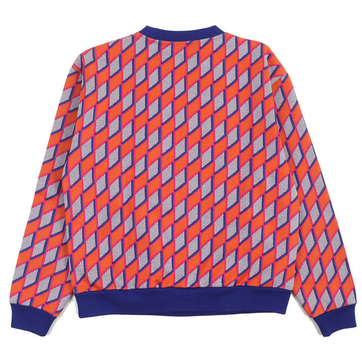 未使用△LOUIS VUITTON ルイヴィトン 22AW コットン100％ ダイヤモンドダミエ 総柄 ロングスリーブ ニット スウェット M 正規品 伊製