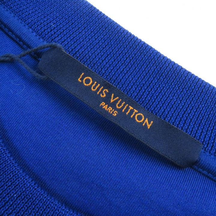 未使用△LOUIS VUITTON ルイヴィトン 22AW コットン100％ ダイヤモンドダミエ 総柄 ロングスリーブ ニット スウェット M 正規品 伊製