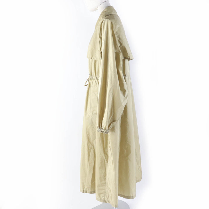 極美品☆PRADA プラダ 2021年製 292024 Re-Nylon ナイロン ロングコート ベージュ 38 ハンガー・ガーメント付 伊製 正規品 レディース