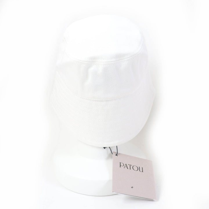 未使用品☆PATOU パトゥ AC0270132001W ロゴ入り オーガニックコットン100％ バケットハット ホワイト M-L レディース