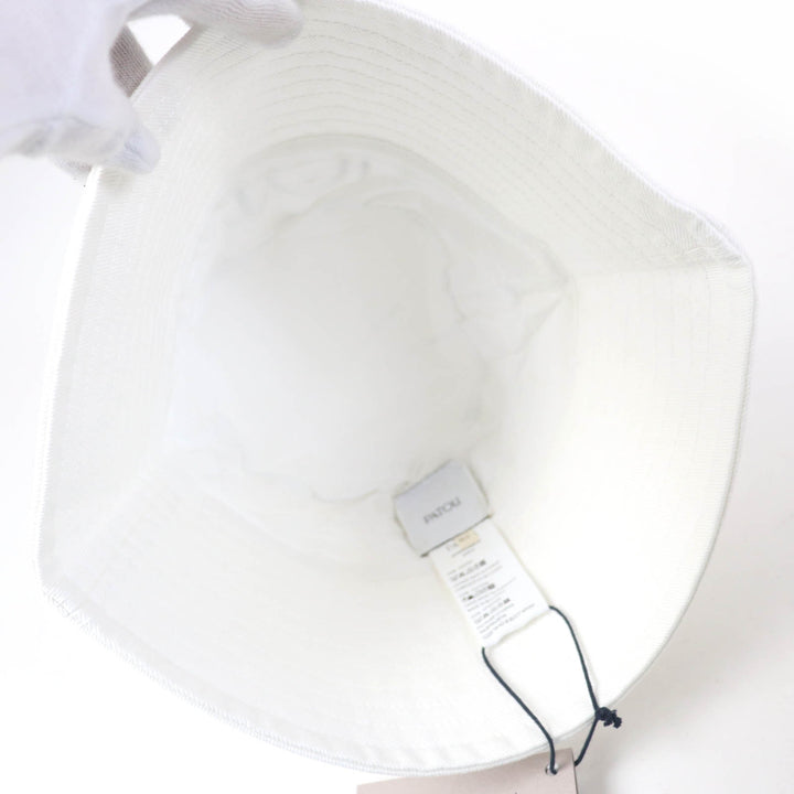 未使用品☆PATOU パトゥ AC0270132001W ロゴ入り オーガニックコットン100％ バケットハット ホワイト M-L レディース