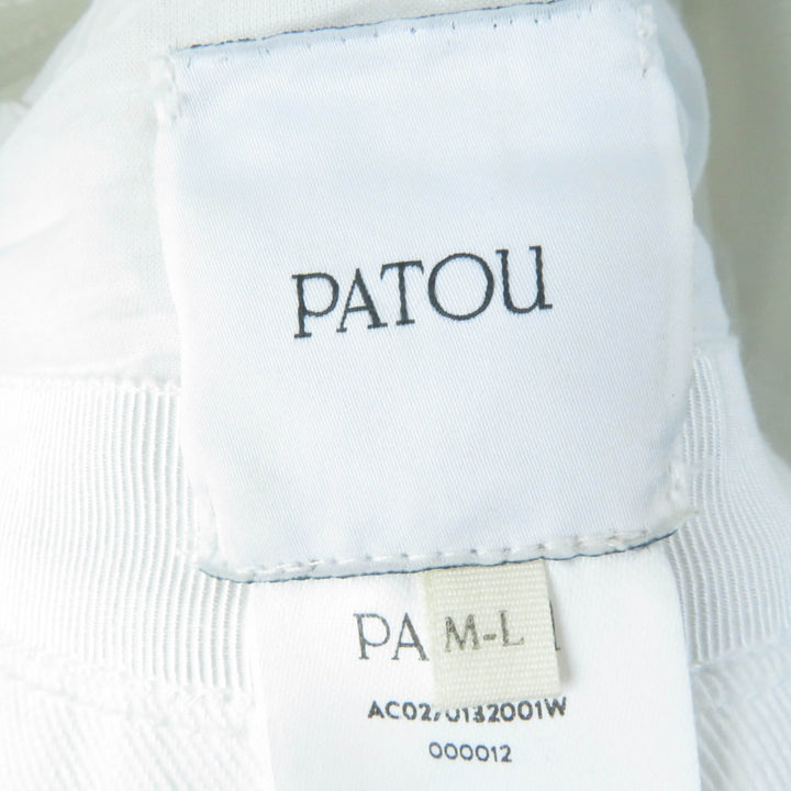 未使用品☆PATOU パトゥ AC0270132001W ロゴ入り オーガニックコットン100％ バケットハット ホワイト M-L レディース