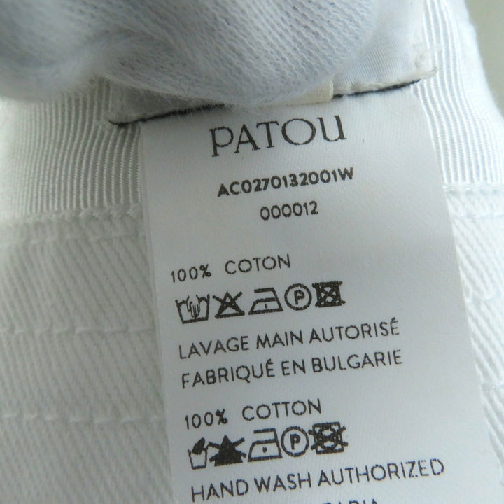 未使用品☆PATOU パトゥ AC0270132001W ロゴ入り オーガニックコットン100％ バケットハット ホワイト M-L レディース