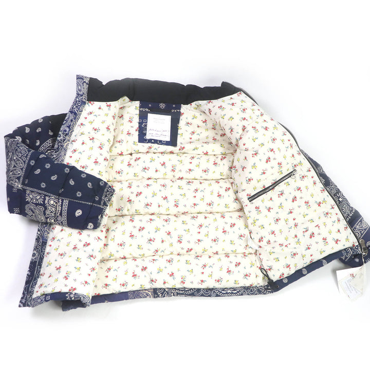 未使用品□READYMADE レディメイド RE-CO-NV-00-00-108 BANDANA DOWN JACKET USED加工 ダウンジャケット ネイビー 2 日本製 正規品