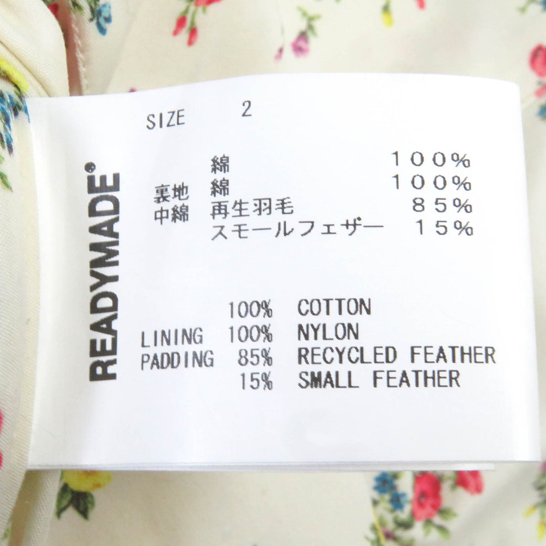 未使用品□READYMADE レディメイド RE-CO-NV-00-00-108 BANDANA DOWN JACKET USED加工 ダウンジャケット ネイビー 2 日本製 正規品