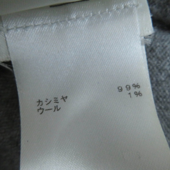 美品☆LOUIS VUITTON ルイヴィトン 23SS カシミヤ ウール ロゴ金具付 長袖 タートルネック ニット グレー S 伊製 正規品 レディース