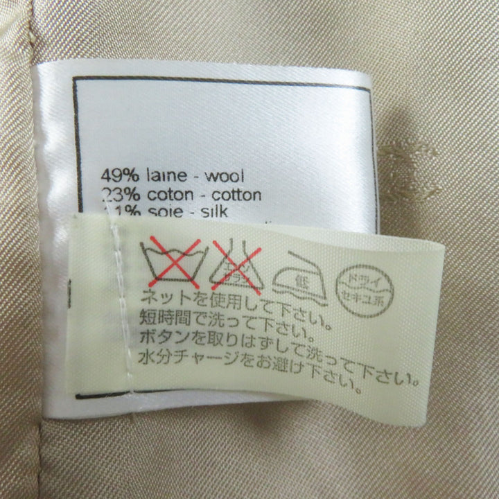 美品◎CHANEL シャネル ヴィンテージ 98P P10460 ココマークボタン ダブルブレスト ツイード セットアップ マルチ 38 正規品 レディース
