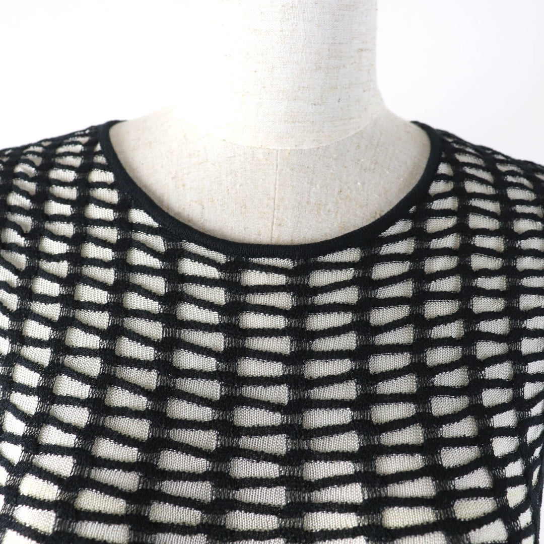 極美品★Missoni ミッソーニ グラデーション ノースリーブ 膝丈 プリーツ ワンピース マルチ 38 イタリア製 正規品 レディース