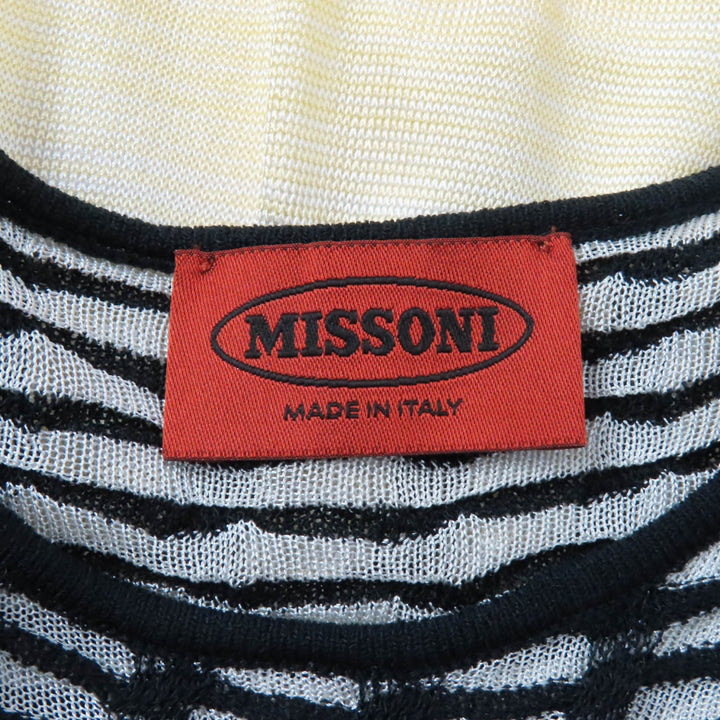 極美品★Missoni ミッソーニ グラデーション ノースリーブ 膝丈 プリーツ ワンピース マルチ 38 イタリア製 正規品 レディース