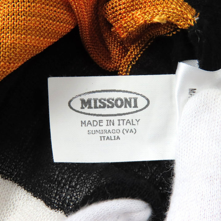 極美品★Missoni ミッソーニ グラデーション ノースリーブ 膝丈 プリーツ ワンピース マルチ 38 イタリア製 正規品 レディース