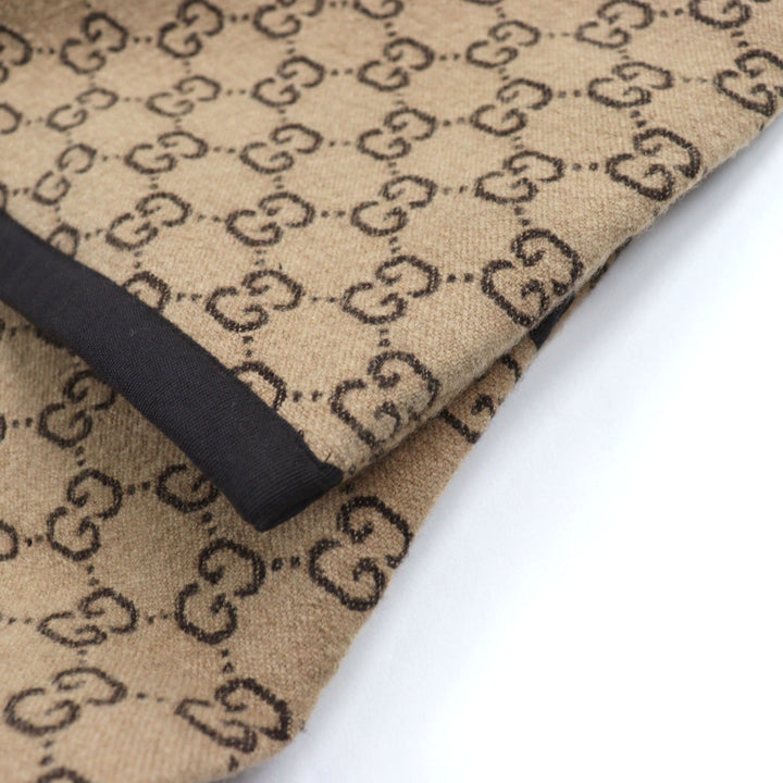 極美品○GUCCI グッチ 598710 GGジャガード メルトン くるみボタン ロング丈 チェスターコート ベージュ 総柄 50 伊製 正規品 メンズ