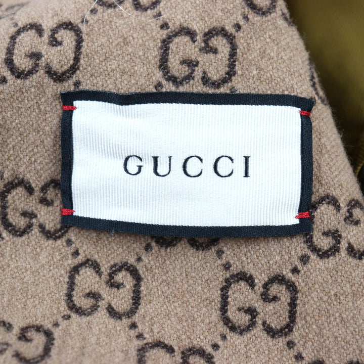 極美品○GUCCI グッチ 598710 GGジャガード メルトン くるみボタン ロング丈 チェスターコート ベージュ 総柄 50 伊製 正規品 メンズ