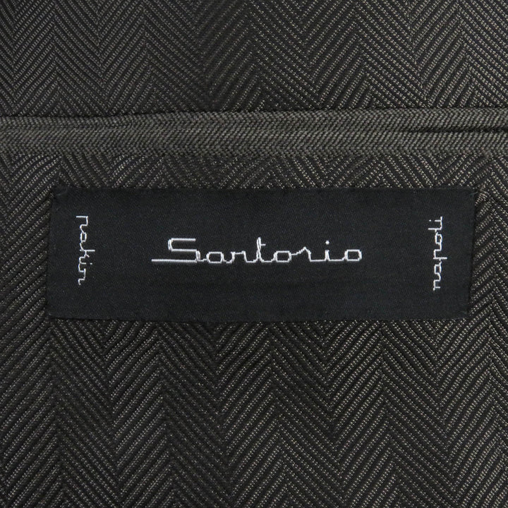 未使用品□Sartorio サルトリオ ウール100％ シングルスーツ ブレザー スラックス セットアップ ブラウン系 44 イタリア製 正規品 メンズ