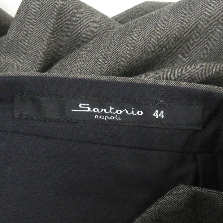 未使用品□Sartorio サルトリオ ウール100％ シングルスーツ ブレザー スラックス セットアップ ブラウン系 44 イタリア製 正規品 メンズ