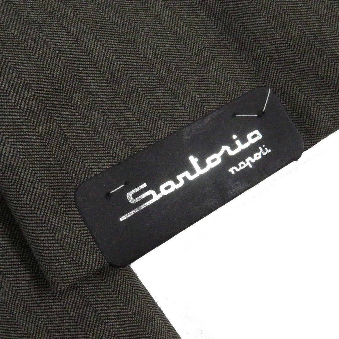 未使用品□Sartorio サルトリオ ウール100％ シングルスーツ ブレザー スラックス セットアップ ブラウン系 44 イタリア製 正規品 メンズ