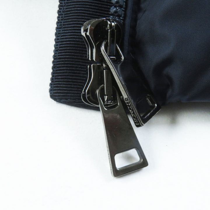 良品◎MONCLER モンクレール MIRIELON ミリエロン ワッペン付き 美シルエット ダウンコート ネイビー 00 正規品 レディース