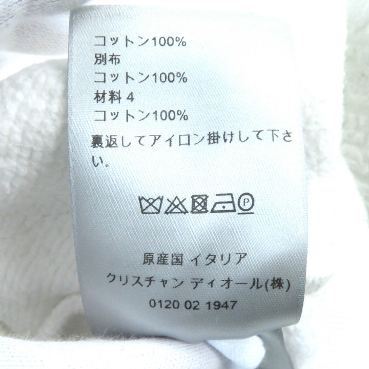 良品△DIOR ディオール オム 013J605C0607 コットン100％ オブリーク パイル地 総柄 プルオーバー パーカー ホワイト XS 伊製 正規品