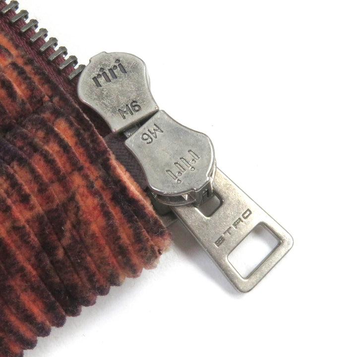 極美品□ETRO エトロ 20AW ペイズリー 総柄 コーデュロイ ダウンベスト ジレ ボルドー系 XS ハンガー付き イタリア製 正規品 メンズ