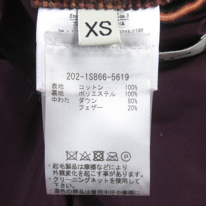 極美品□ETRO エトロ 20AW ペイズリー 総柄 コーデュロイ ダウンベスト ジレ ボルドー系 XS ハンガー付き イタリア製 正規品 メンズ