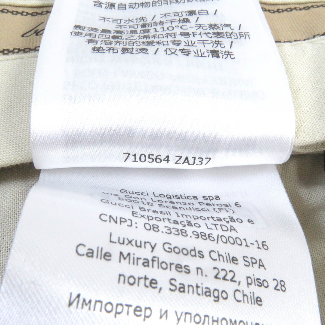 未使用品□GUCCI グッチ 23SS 710564 ウール100％ チェック柄 ハーフパンツ ワイドパンツ ベージュ系 44 イタリア製 正規品 メンズ