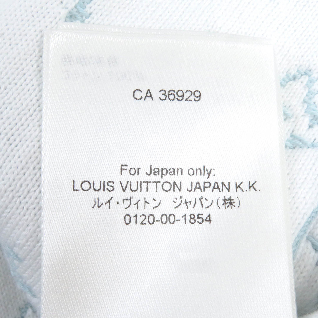 極美品□LOUIS VUITTON ルイヴィトン 23SS モノグラムグラディエント プルオーバー ニットパーカー ライトブルー XL イタリア製 正規品