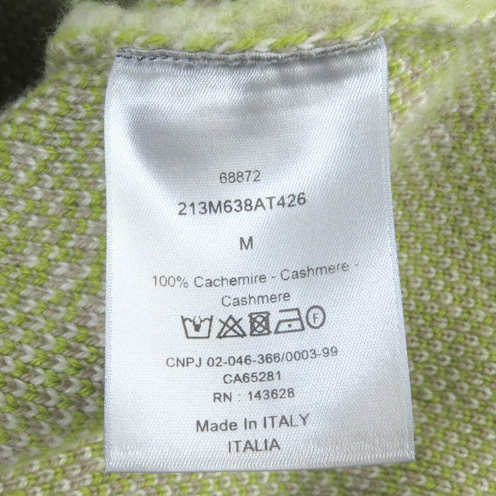 極美品□DIOR ディオール オム 213M638AT426 Leopard Cashmere High Neck Sweater カシミヤ100％ ハイネックニット M イタリア製 正規品