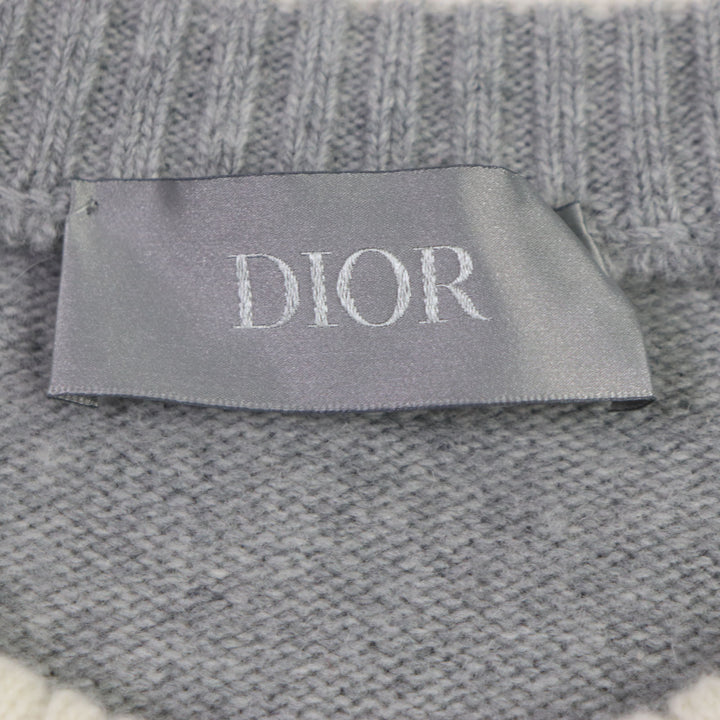 極美品▼DIOR ディオール オム 23SS 313M660AT516 DIOR BY ERL ウール カシミヤ ラメ入り ニットセーター グレー XXL 伊製 正規品 メンズ
