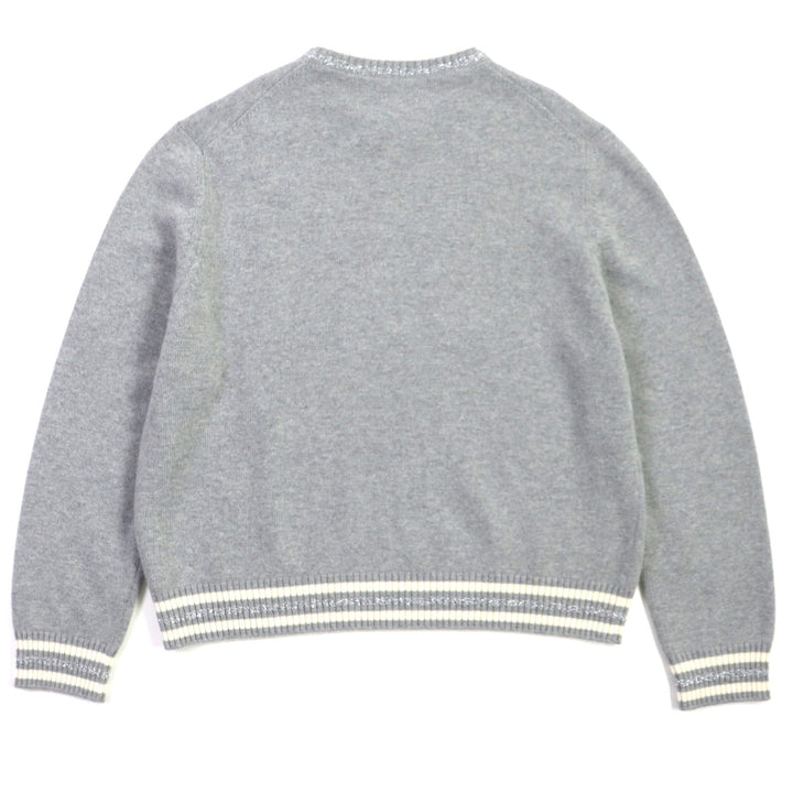 極美品▼DIOR ディオール オム 23SS 313M660AT516 DIOR BY ERL ウール カシミヤ ラメ入り ニットセーター グレー XXL 伊製 正規品 メンズ