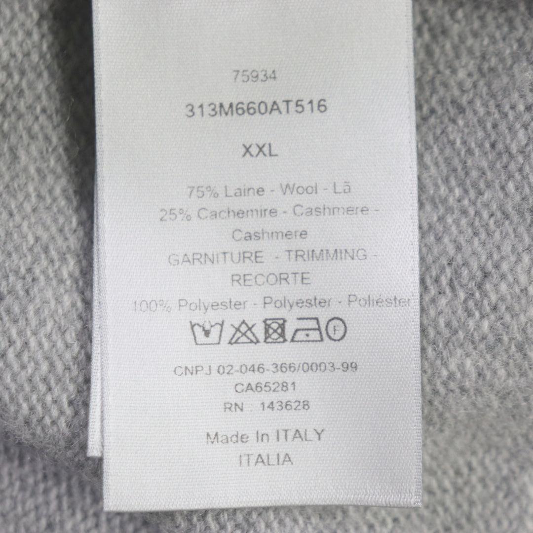 極美品▼DIOR ディオール オム 23SS 313M660AT516 DIOR BY ERL ウール カシミヤ ラメ入り ニットセーター グレー XXL 伊製 正規品 メンズ
