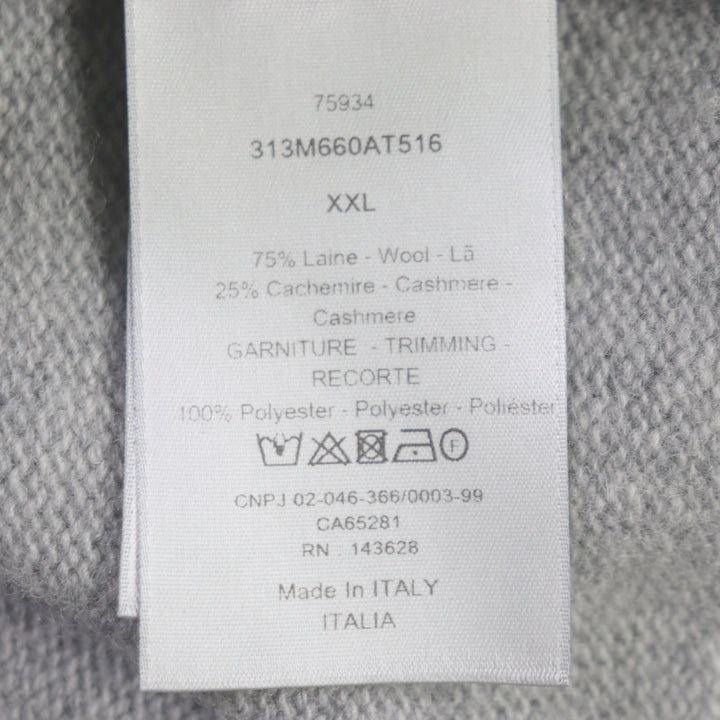極美品▼DIOR ディオール オム 23SS 313M660AT516 DIOR BY ERL ウール カシミヤ ラメ入り ニットセーター グレー XXL 伊製 正規品 メンズ