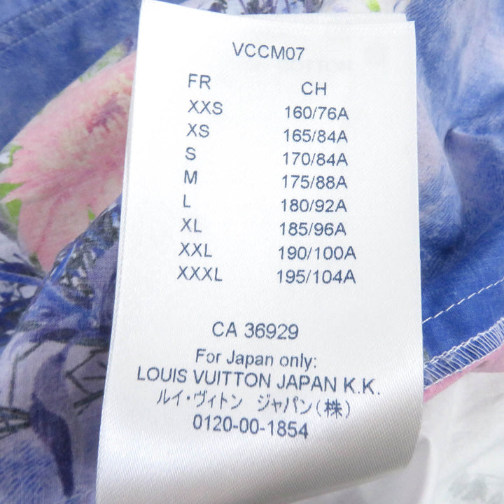 未使用品□LOUIS VUITTON ルイヴィトン HIS79W フラワー LVロゴ コットンポプリン アノラック プルオーバーパーカー M イタリア製 正規品
