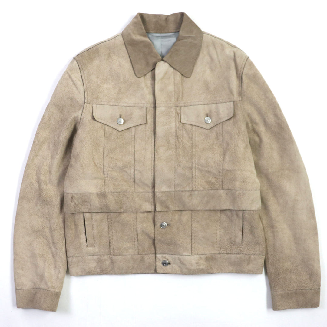 美品▼DIOR ディオール オム Cactus Jack カクタスジャック 283L417A0591 スウェードラム ロゴ入りボタン レザージャケット 50 正規品