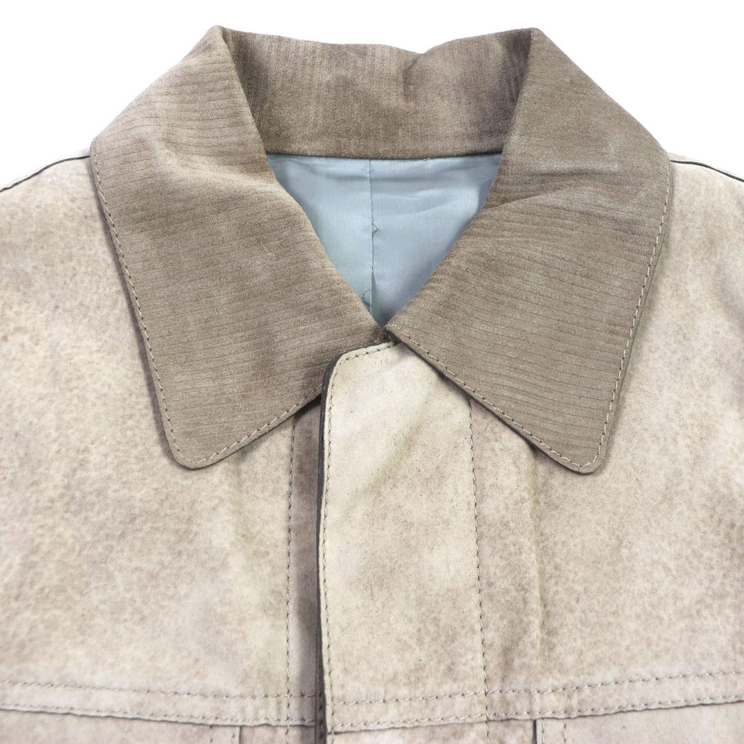 美品▼DIOR ディオール オム Cactus Jack カクタスジャック 283L417A0591 スウェードラム ロゴ入りボタン レザージャケット 50 正規品
