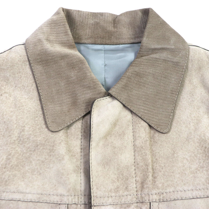 美品▼DIOR ディオール オム Cactus Jack カクタスジャック 283L417A0591 スウェードラム ロゴ入りボタン レザージャケット 50 正規品