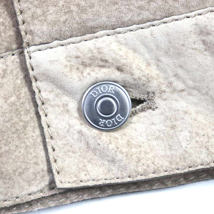美品▼DIOR ディオール オム Cactus Jack カクタスジャック 283L417A0591 スウェードラム ロゴ入りボタン レザージャケット 50 正規品