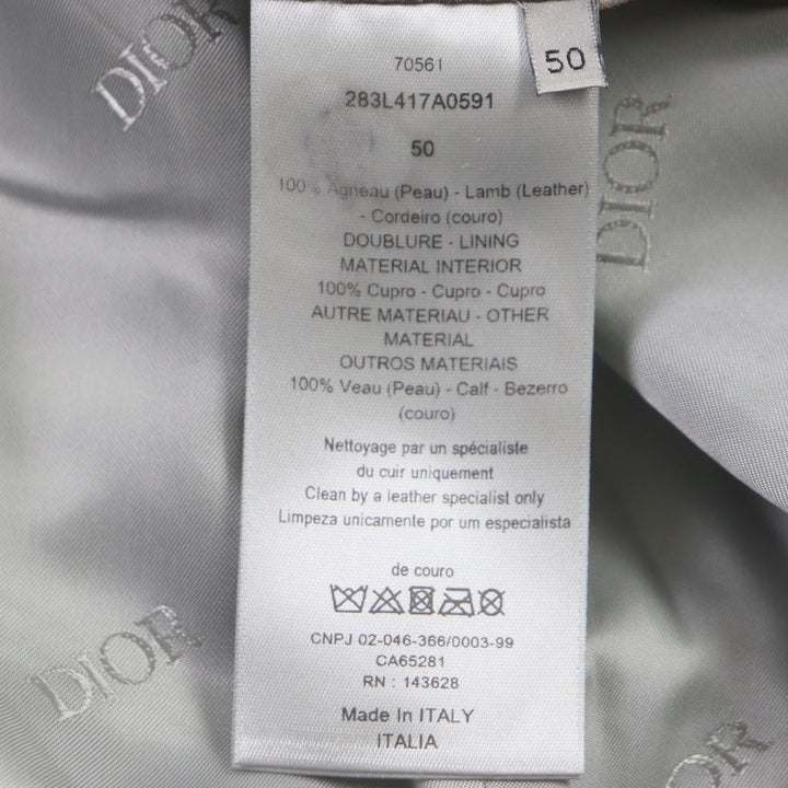 美品▼DIOR ディオール オム Cactus Jack カクタスジャック 283L417A0591 スウェードラム ロゴ入りボタン レザージャケット 50 正規品