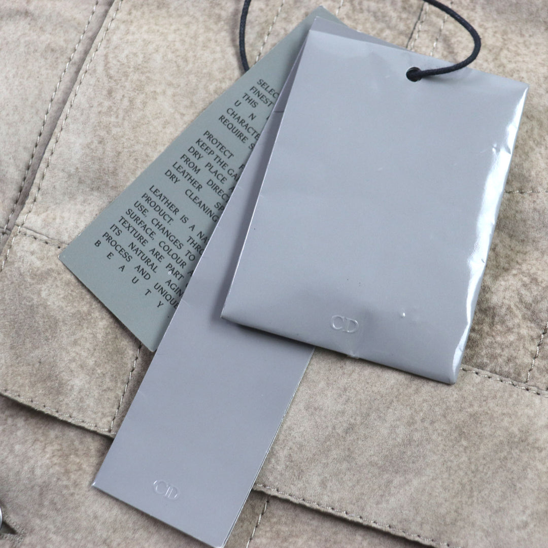 美品▼DIOR ディオール オム Cactus Jack カクタスジャック 283L417A0591 スウェードラム ロゴ入りボタン レザージャケット 50 正規品