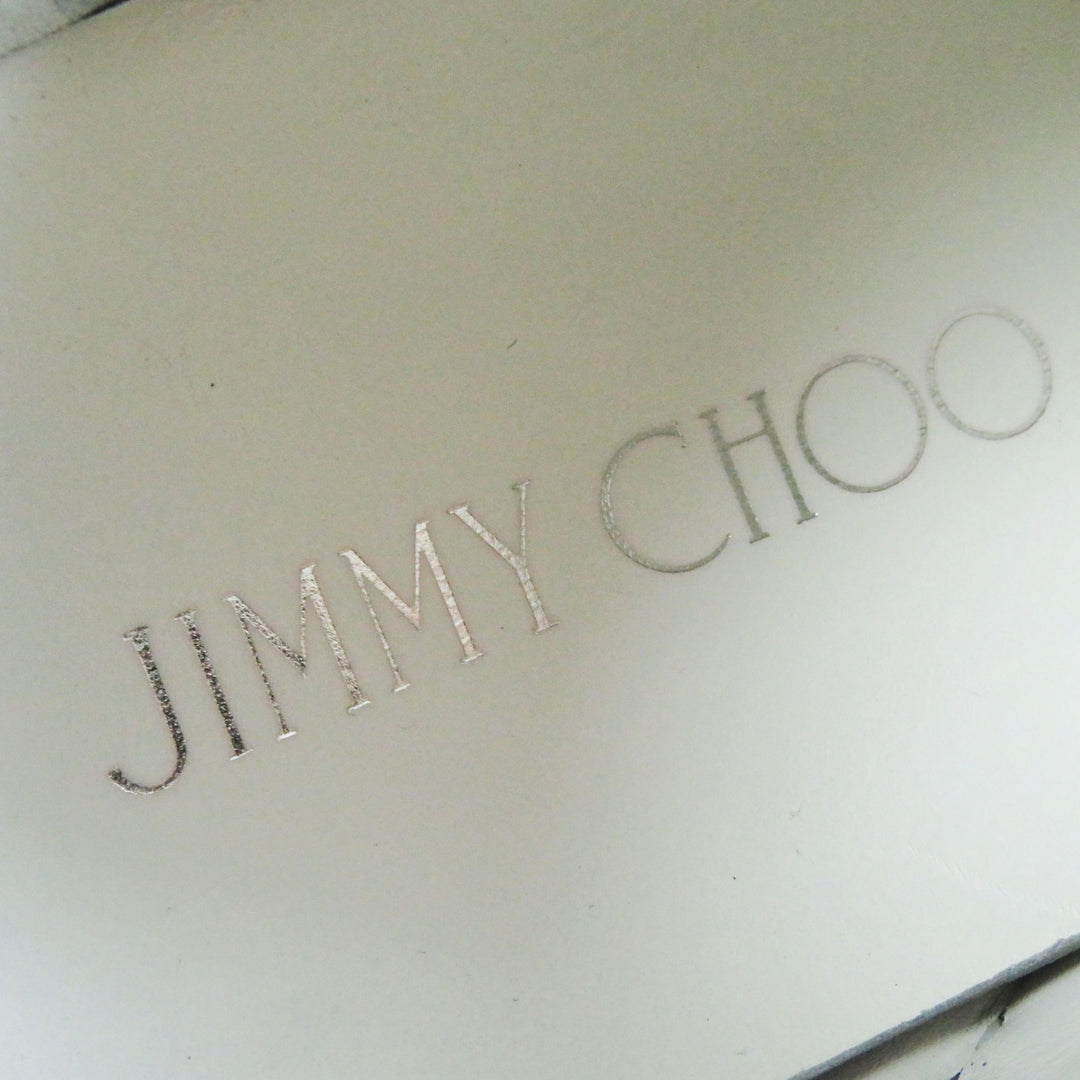 未使用品◎JIMMY CHOO ジミーチュウ DIAMOND カーフレザー ベロア スニーカー コバルト ネオンオレンジ 36 箱・保存袋付き 定価114000円