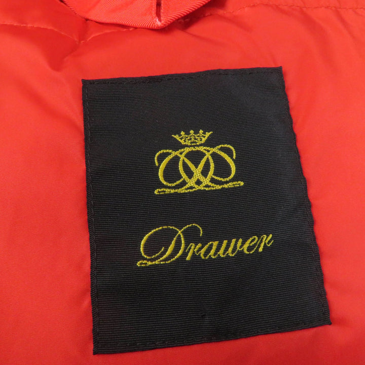 未使用品☆DRAWER ドゥロワー 21AW 6525-299-0788 レザーロゴパッチ付 ダウンコート ピンク F 日本製 正規品 レディース 定価220000円