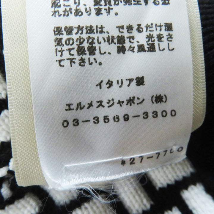 極美品◎HERMES エルメス 22AW 2H2200DD カルトゥッシュ モザイクモチーフ H柄 ニットブルゾン 34 正規品 レディース 定価324500円