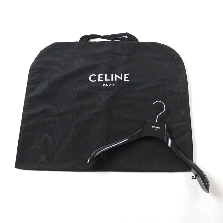 美品★CELINE セリーヌ 2 8H13/6700 カシミヤ100％ エッグクロンビー コート アイボリー 40 ハンガー・ガーメント付き 正規品 レディース
