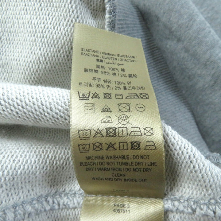 極美品★BURBERRY バーバリー 4057511 コットン100％ ロゴ刺繍入り クルーネック 長袖 チュニック スウェットワンピース グレー M 正規品