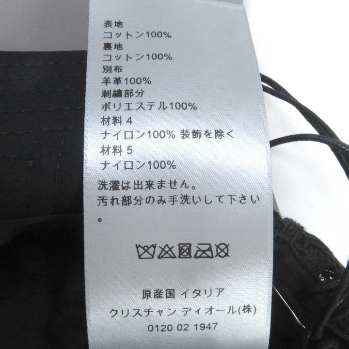 未使用品□DIOR ディオール オム 283C903A4451 オブリーク ドッキング キャスケット ハット キャップ 帽子 ブラック L イタリア製 正規品